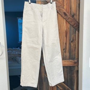 Jess Kamm size 8 cream pants, natural